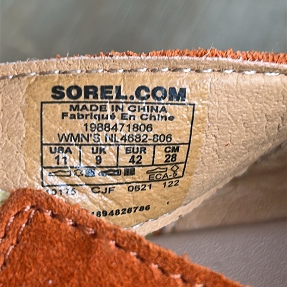 Sorel Joanie III Desert Sun Suede Wedge Platform Comfort Sling Back Sandals - Picture 3 of 17